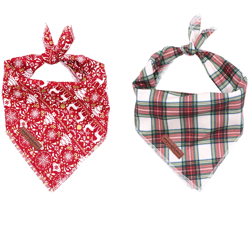 Unique Style Paws Dog & Cat Small  Bandana Scarf Adjustable Dog Bandana Christmas Personalized Pet Products