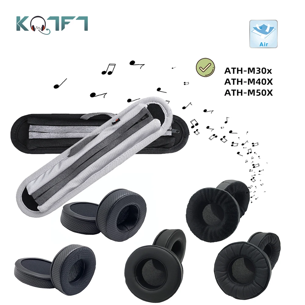 

KQTFT Velvet Replacement EarPads for Audio-Technica ATH-M30x ATH-M40X ATH-M50X ATH M30x M40X M50X Earmuff Cover Cushion Cups