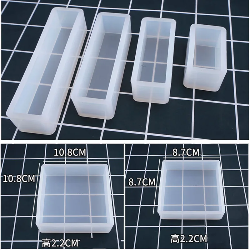 Cube Cuboid Mold Silicone Soap Making Creative DIY Crystal Epoxy Mold Handcraft Candle moule silicone Ornaments Decoration Mould