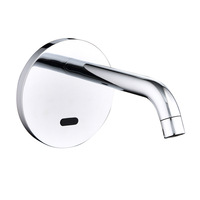 MTTUZK Wall Mounted Brass Automatic Sensor Faucet Bathroom Basin Touchless infrared Faucet Single Cold Round Sensor Taps