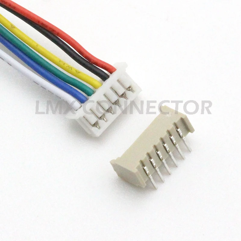 Fio fêmea do conector do passo de JST, 1.25mm, 10cm, 15cm, 20cm, 28AWG, 2, 3, 4, 5, 6, 7, 8, 9, 10, 11, pin 12 com soquete do ângulo direito