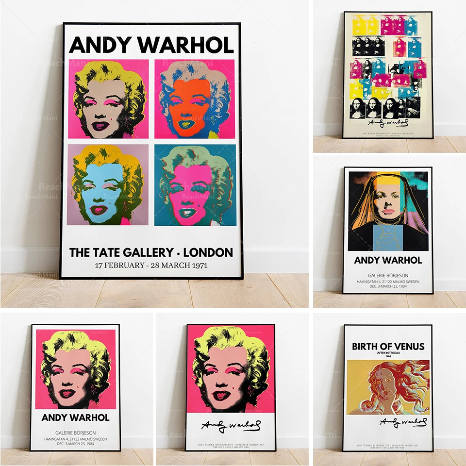 Nordic Print Andy Warhol Museum Poster | The Birth of Colorful Venus Botticelli | Mona Li | | Greek Goddess | Nun Art Prints | V