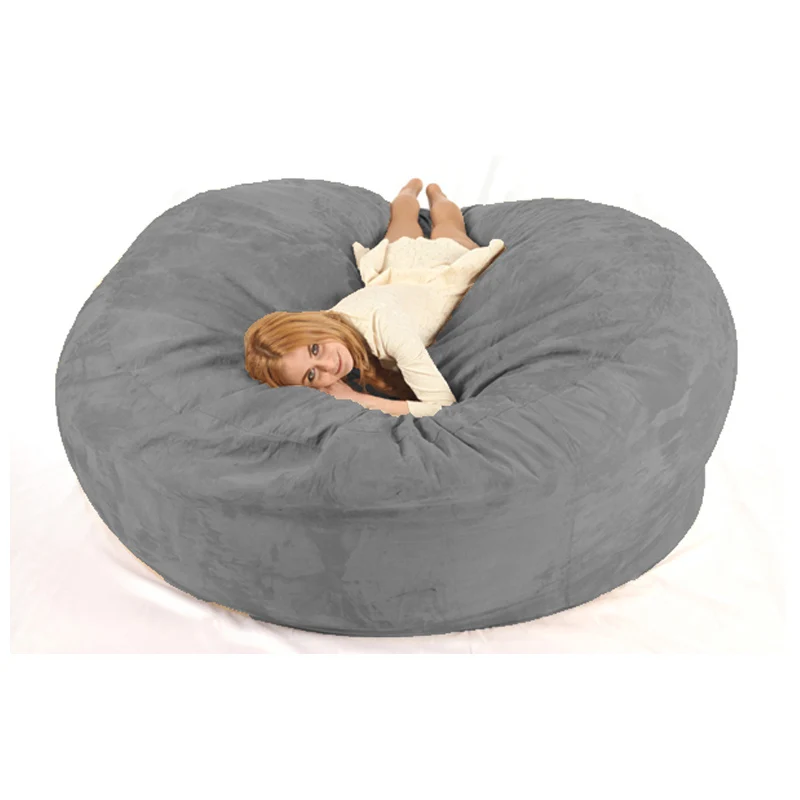 7FT Microsuede unfilling foam bean bag cover sofa bed furniture dropshipping