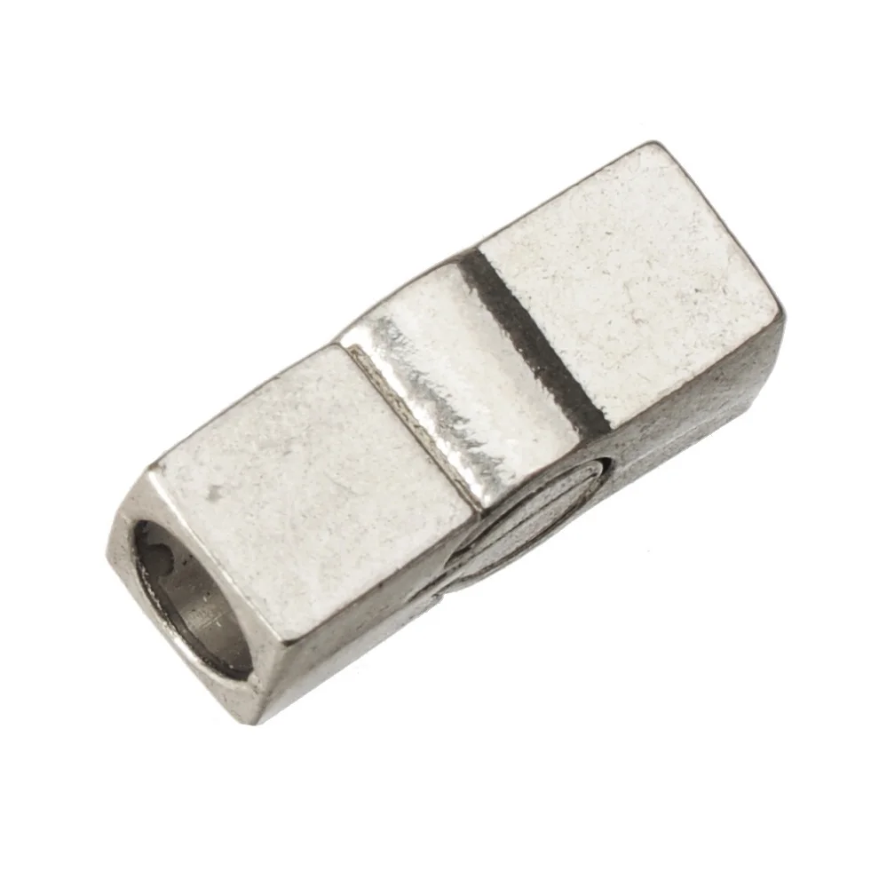 5PCS Magnet Verschlüsse Schmuck Machen Fit 5mm Schnur Armbänder Silber Überzogene Metall Runde Seil Armreif Liefert Diy handwerk Erkenntnisse