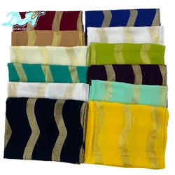 Écharpe Hijab en Mousseline de Soie pour Femme, Tissu Bronzant, Mode Musulmane, Écharpe de Sauna, Rond Islamique, Long Châle, Pashmina, 2021