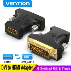 Przewód przedłużający DVI do Adapter HDMI dwukierunkowy DVI D 24 + 1 wtyk męski do HDMI kabel żeński złącze konwertera dla projektor HDMI do DVI-D