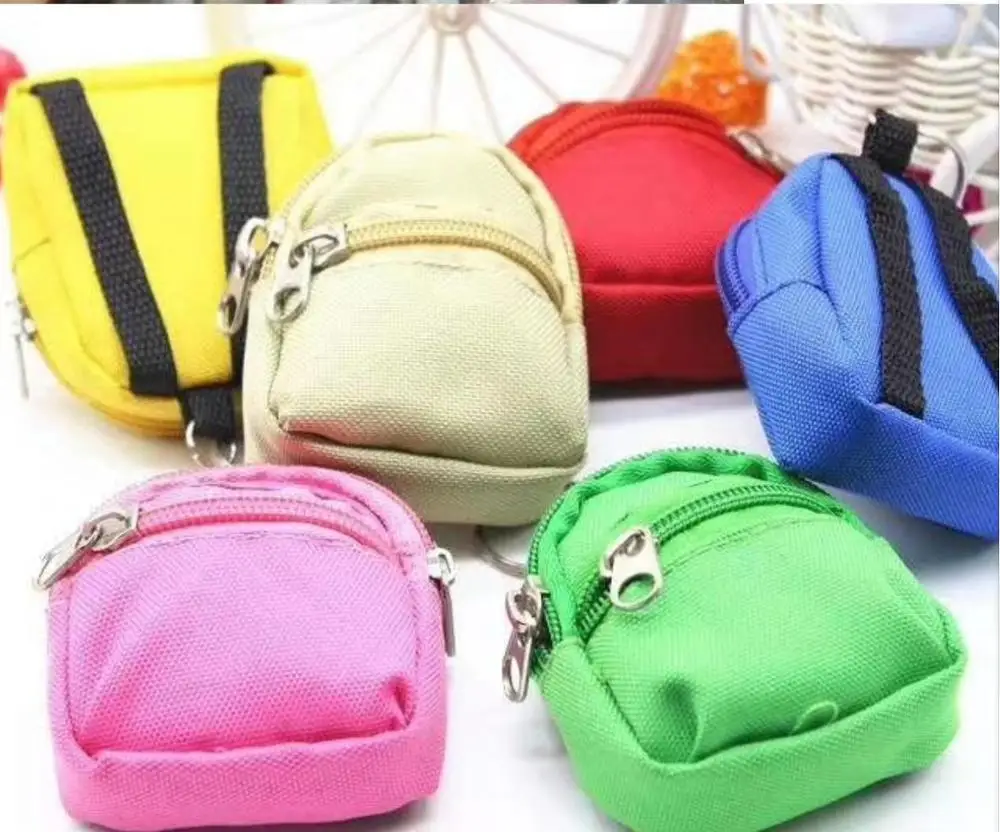 Free Shipping 12pcs/lot Tokyo Women's most popular Key Chian Simulation Mini Backpack Key Chain Gift Favors