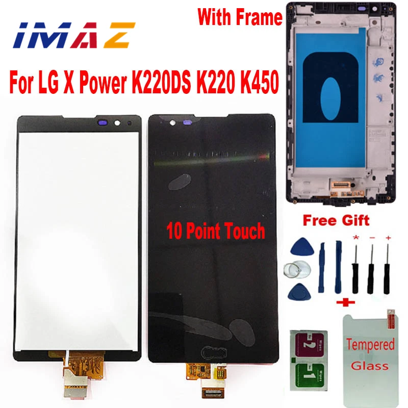 

IMAZ 5.3" LCD For LG X Power K220DS K220 LCD Display with Touch Screen Digitizer Assembly With Frame For K450 LCD Free shipping