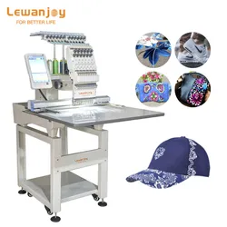 Lewanjoy Customied Computerized Best Dahao A15 Single Head Embroidery Machine For Caps/T-shirts/Flats/3D/Hats