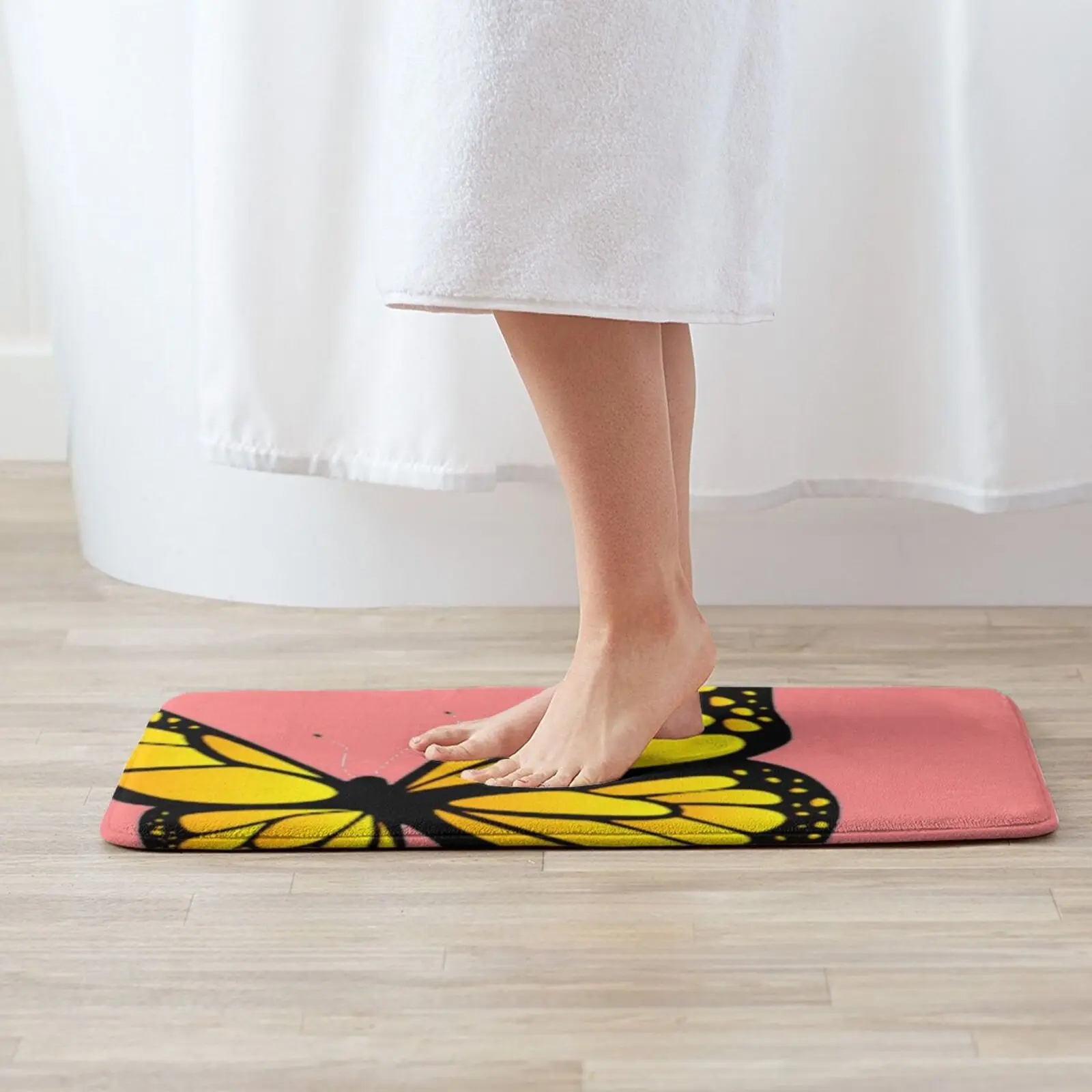 Birthday Made In 1986 Soft Cushion Home Carpet Door Mat Car Rug Birthday 1986 Butterfly Nature Awesome Girls Boy Papillon Jaune