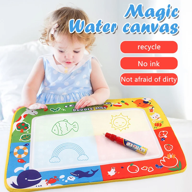 Early Educational doodle Magic Water drawing board Mat canvas baby education drawing coloring painting blanket tablet Toys child