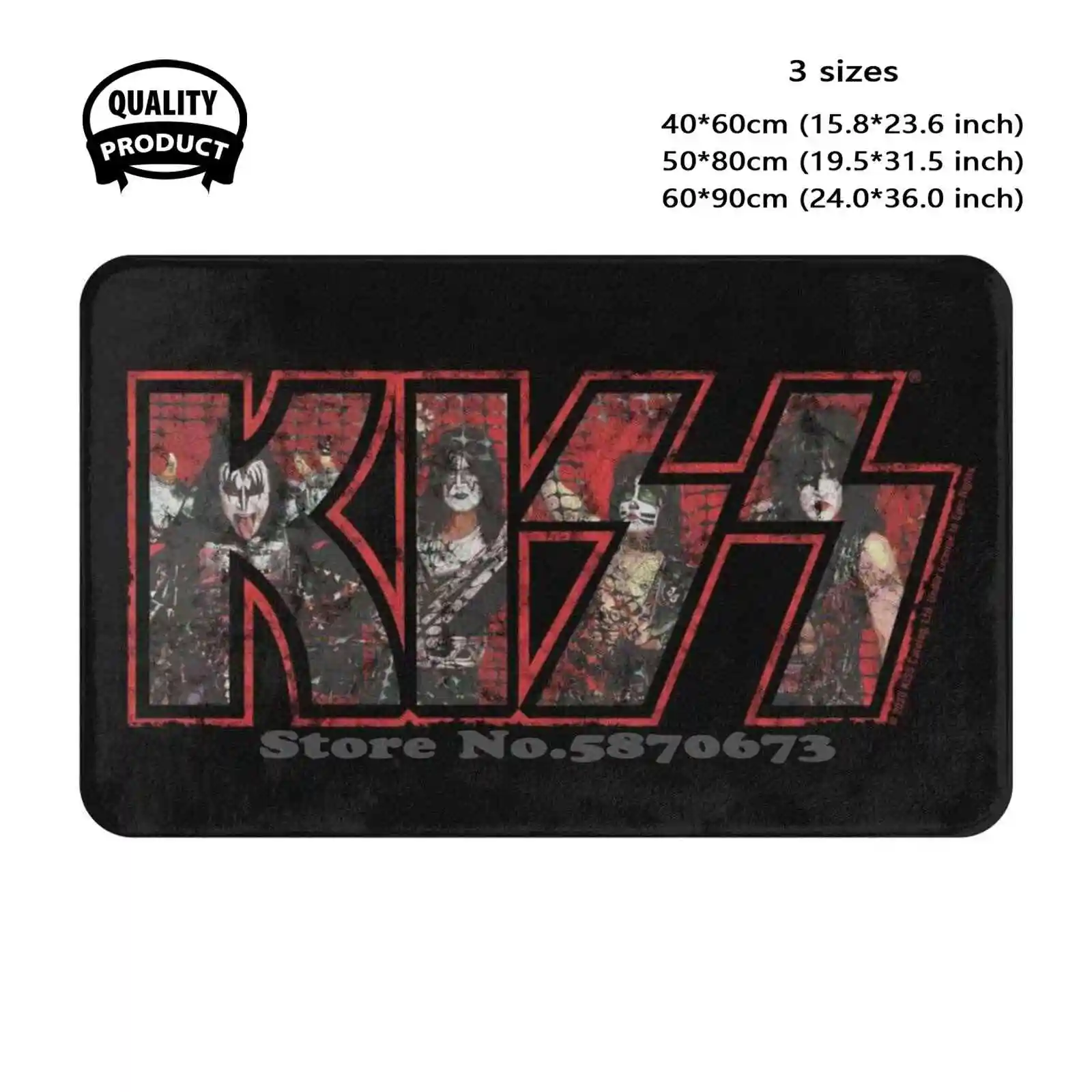 

Мягкая подушка Kiss-The Band, домашний Коврик для двери, аксессуар для любителей искусства Kiss Band Kiss музыка Kiss The Band Kiss Fanart