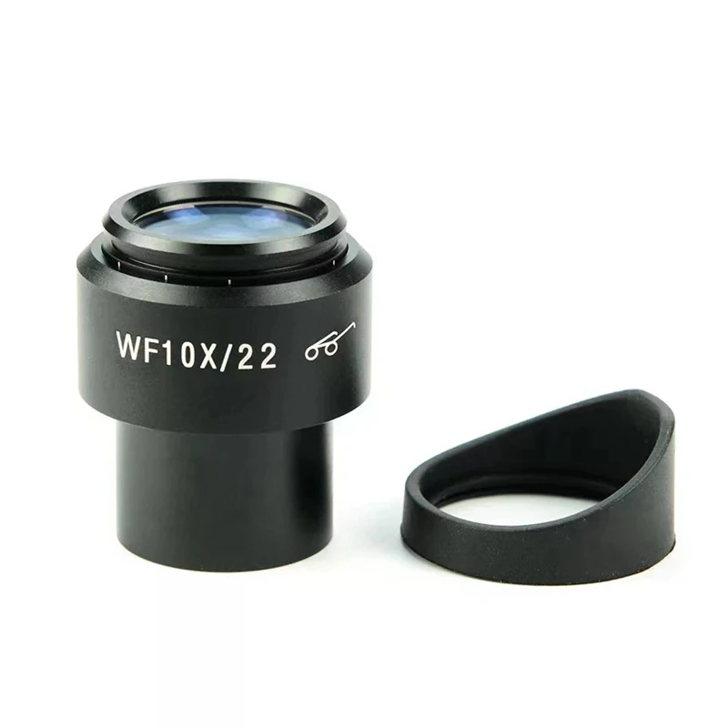 1PC Diopter-Adjustable WF10X /22 High Eyepoint Eyepiece with Eye Cups for Biological Microscope 22 mm Fully Coated Ocular