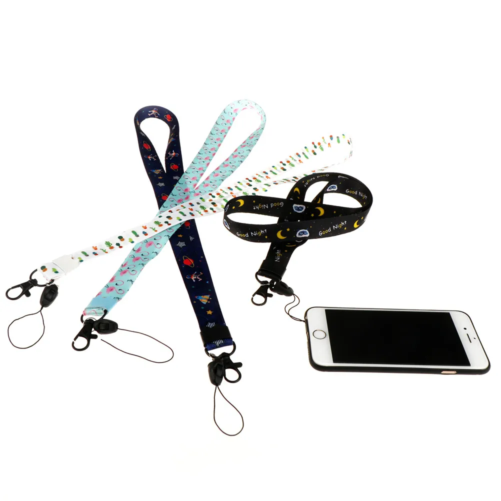 Cartoon Cute Lanyard For Keys Lanyard For Iphone 7 Samsung Phones MP3 USB Flash Drives Keys Keychains ID Name Tag DIY Hang Rope