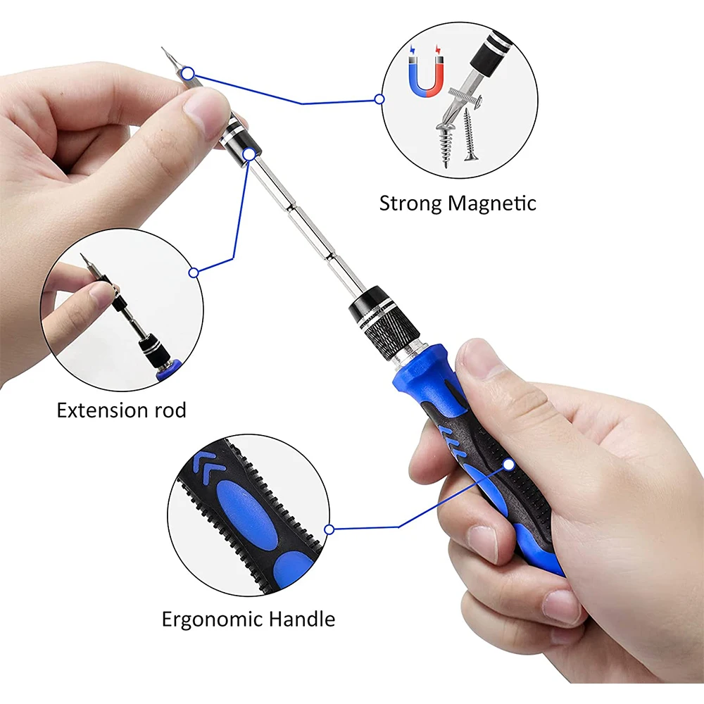 138 In1 Precision Screwdriver Sets Diy Repair Kit, Screwdriver Tool Kit Suitable，with Mini Wrench And Stripped Screw Remover.