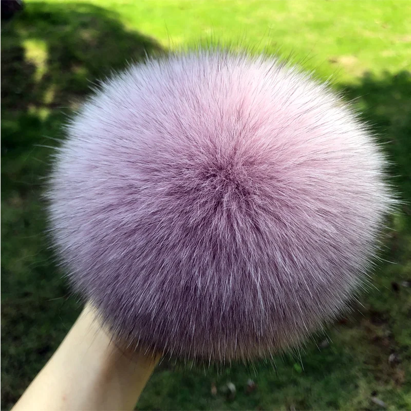 DIY 100% natural fox fur pom pom raccoon fur pom pom for hat beanies Fur Pompon For Caps Bags Scarf Accessories