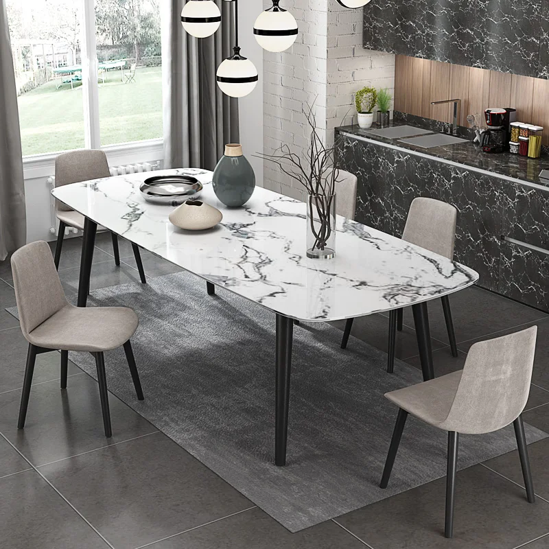 2018 new fashion modern artifical marble dining table for dining room #CET011