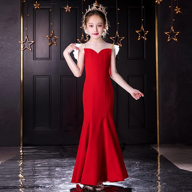 Vestidos de Noche largos para ninas adolescentes fiesta de graduacion de lujo para ropa Formal banquete de Navidad 3 6 8 10 12 y 14 anos 2021 AliExpress