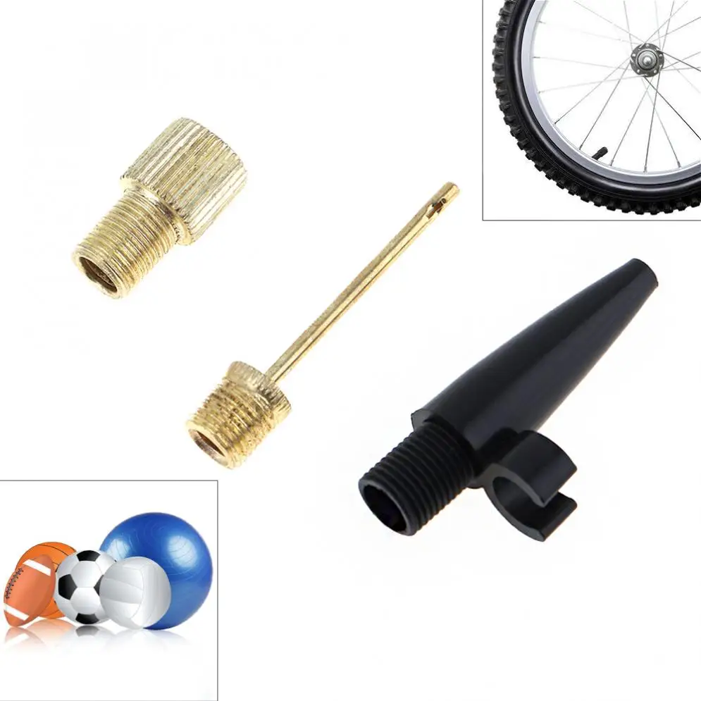 3pcs/set Pump Adaptor Kit  Valve Connector  Football Airbed for  Bicycle Tyres Most Inflatable Ball