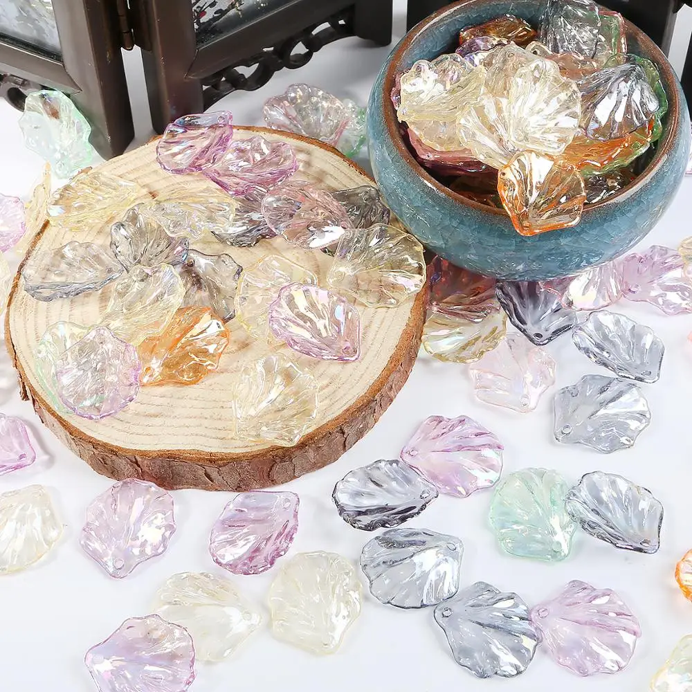 20Pcs New Fashion ABS Imitation Pearl Shell Peony Petals For DIY Handmade Accessories Material Accessories