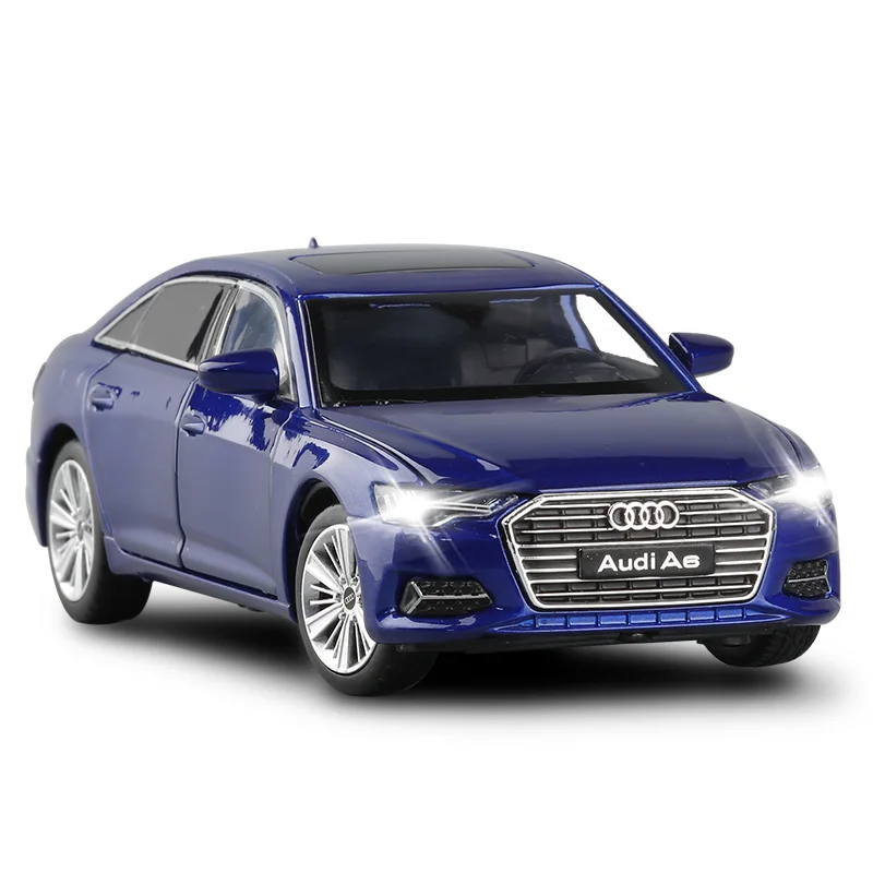 1:32 AUDI A6 Simulation Car Model Diecast Toy Car 6Doors-Opened Sounds&Lights Hobbies For Collection Children‘s Birthday Gifts