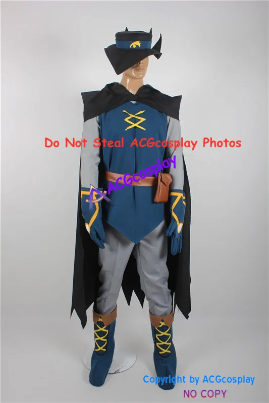 Sir aaron cosplay traje incluem chapéu e botas capas acgcosplay traje