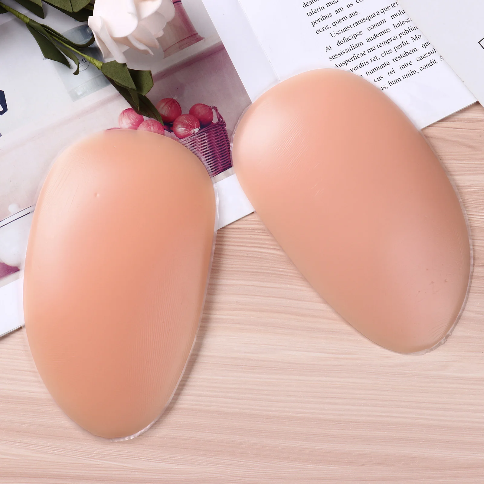 1 Pair Drop Shaped Silicone Butt Pads Buttocks Enhancers Inserts Pads Removable Hip Padding Shapewear Push Up Fake Ass Hip Pad