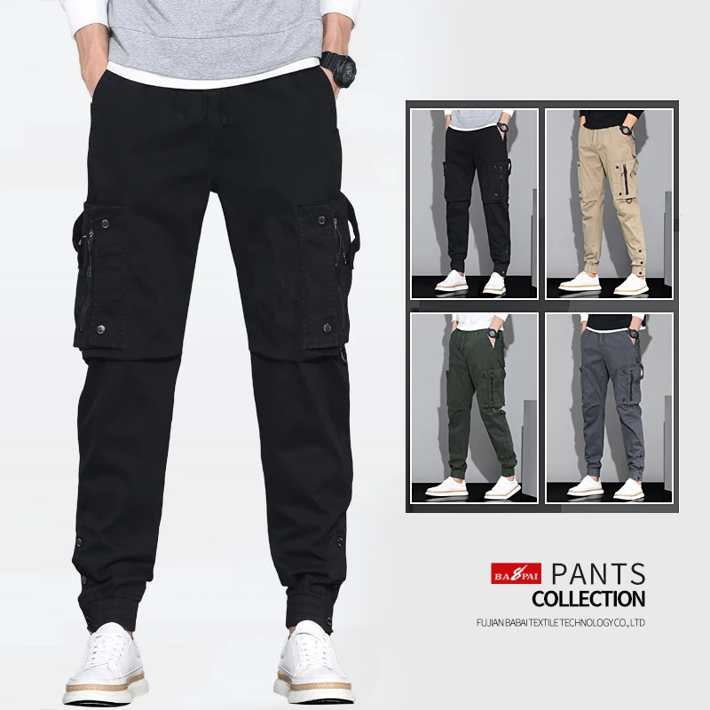 

BAPAI Men's Multifunctional Pocket Pants Outdoor Tactical Pants Casual Plus Size Cargo Pants Army Pants Trendy Hip-hop Pants