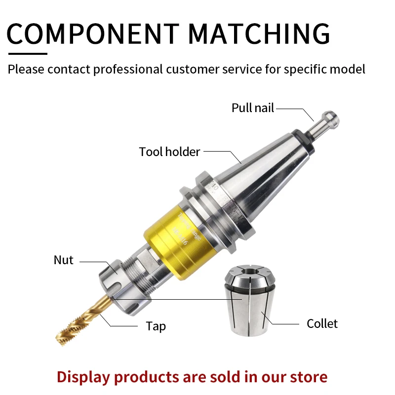 ERG rigid tapping chuck 16/20/25/32 tap lock nozzle collet tapping tool holder using tap collet