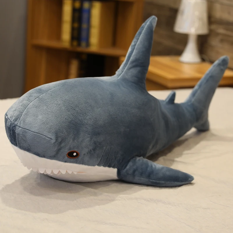 45/60/80 cm Nette Hai Plüsch Spielzeug Weiche Angefüllte Speelgoed Tier Lesen Kissen für Geburtstag Geschenke Kissen puppe Geschenk – Detail 15