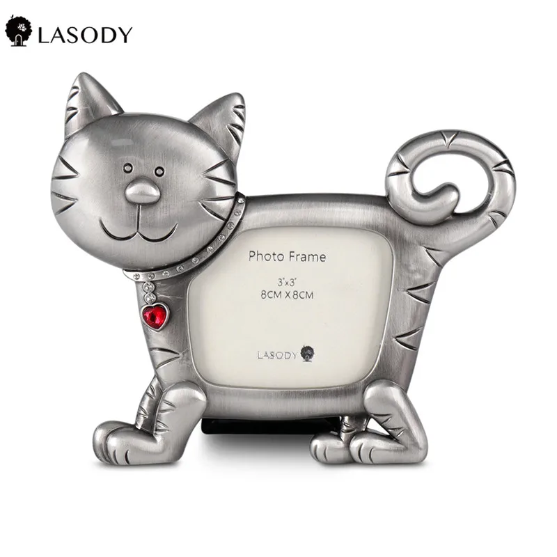 Metal Decoration Photo Frame Cat Pet  Memorial Gift  Kids Picture Frames Home Decor  LASODY