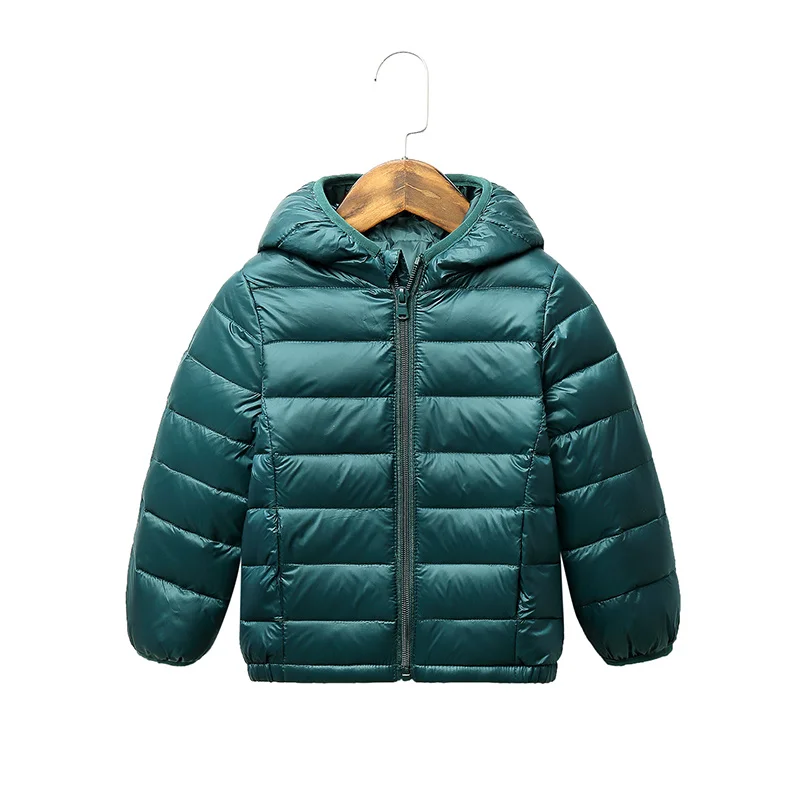 Autumn Winter Hooded Children Down Jackets For Girls Candy Color Warm Kids Down Coats For Boys 2-9 Years Outerwear Clothes