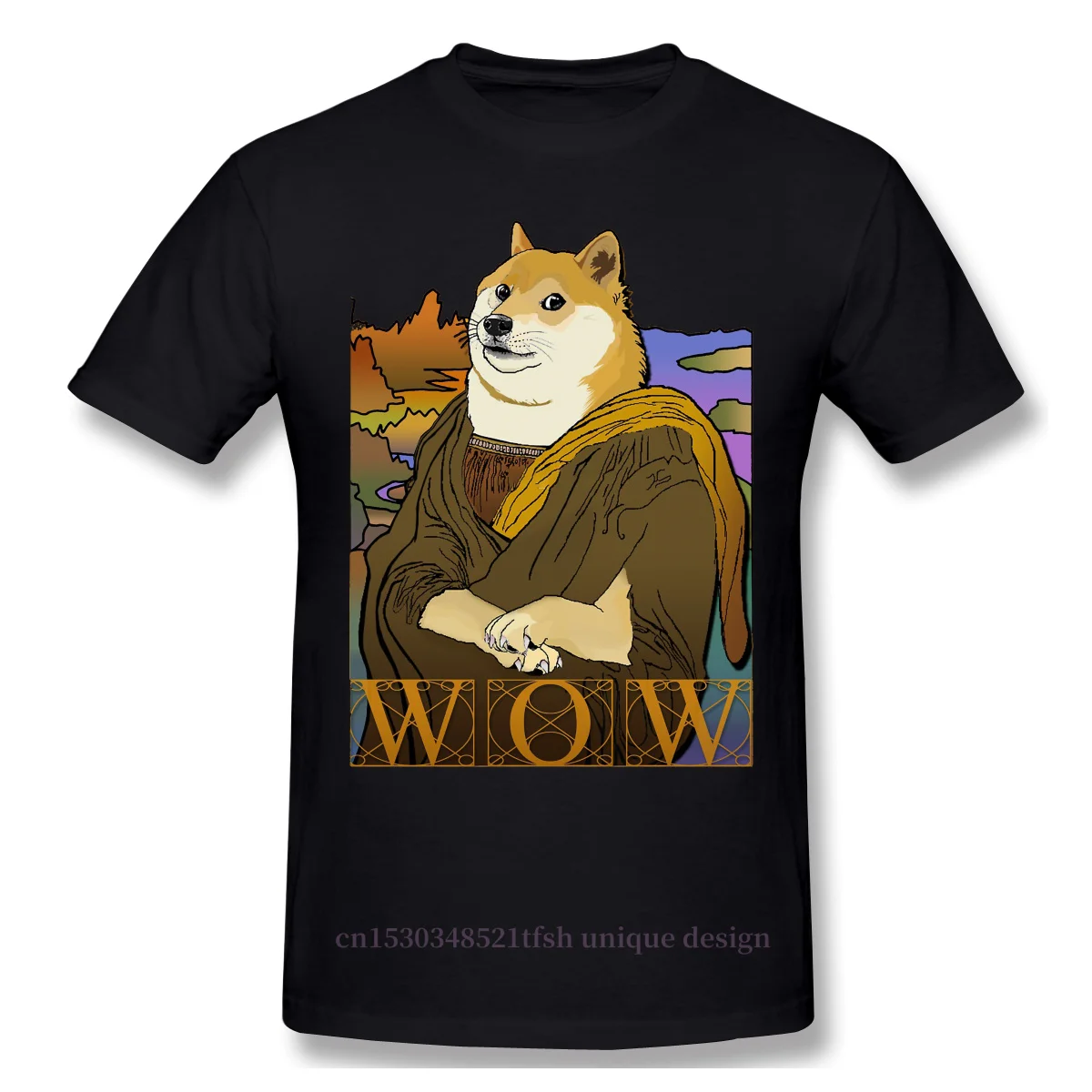 Funny Stocks Dogecoin K-line Bitcoin 2021 New Arrival T-Shirt Mona Doge Unique Crewneck Cotton for Men