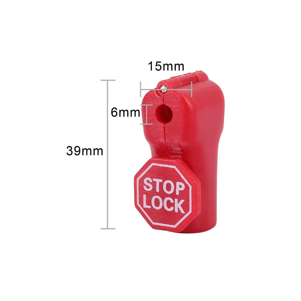 100 pcs/Bag Red 6mm EAS Security Tag stop lock hook security display hook  Anti Theft Stoplock