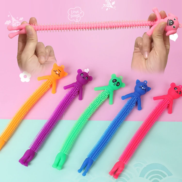 1PCS Decompression Toy Sqishy Toy Worm Noodle Stretch String TPR Rope Anti Stress Toys String Fidget Autism Vent Toys