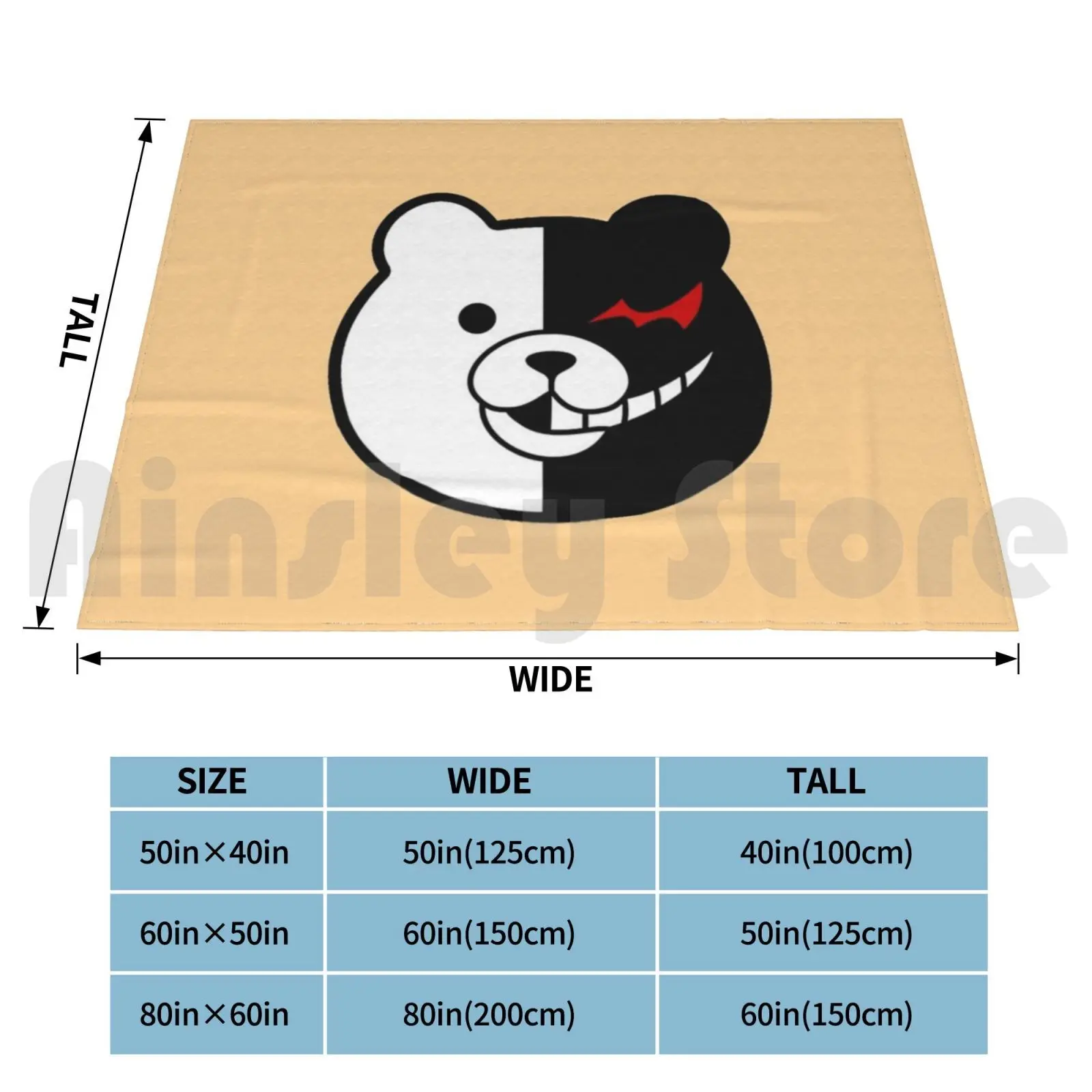 Danganronpa Monokuma Chibi Blanket For Sofa Bed Travel Danganronpa Chibi Anime Game Makoto Naegi Junko Enoshima