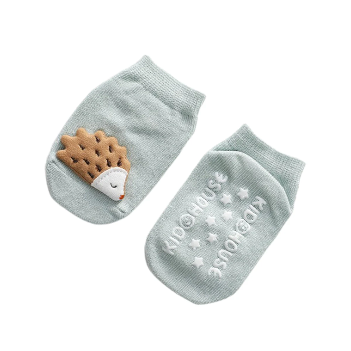 Bebê recém-nascido não-skid meias bonito 3d desenhos animados animal design infantil chinelo meias com apertos para 0-36 meses