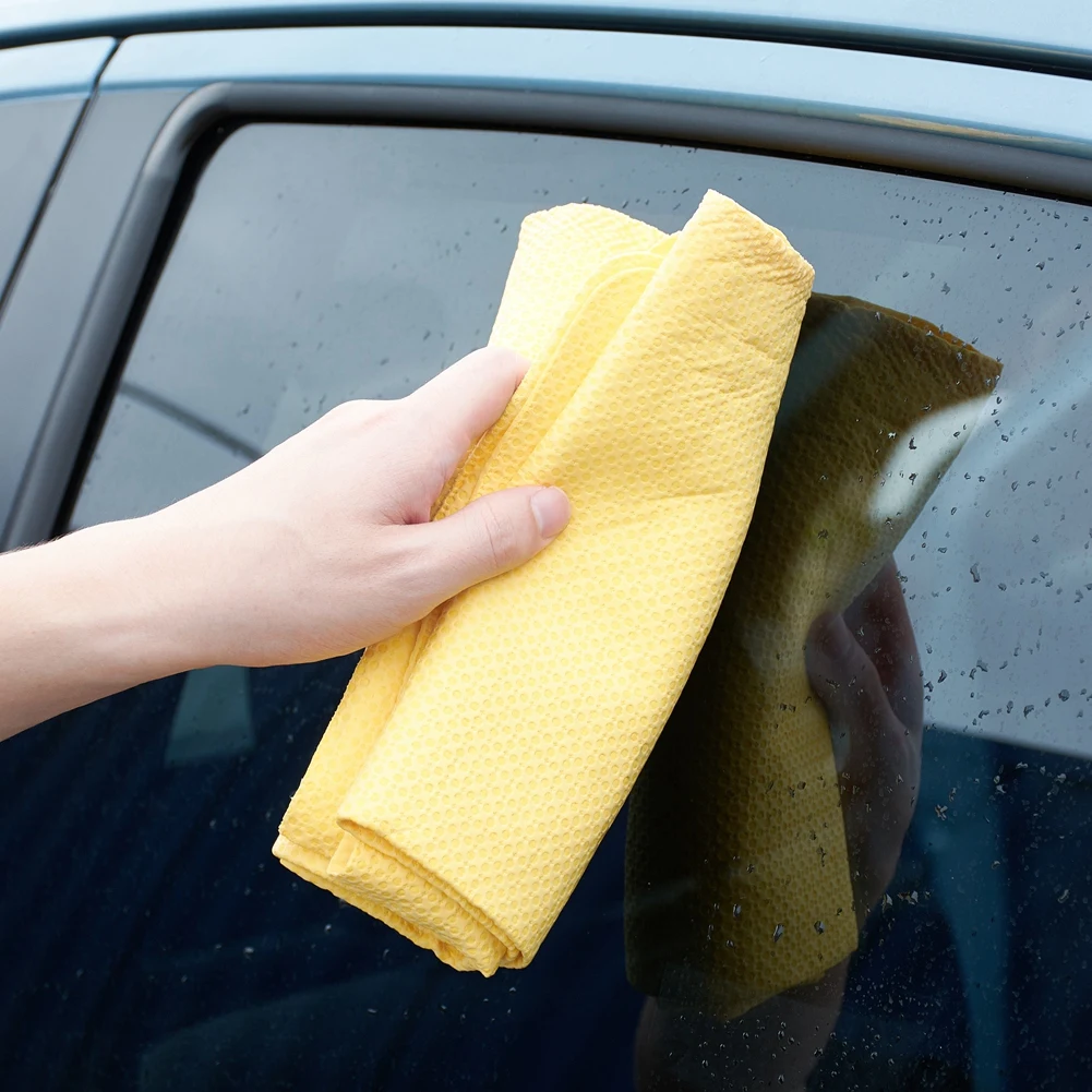 4Pcs Premium Chamois Towel Cleaner Car Wash Towels Auto Cleaning Super Absorbent Drying Cloth