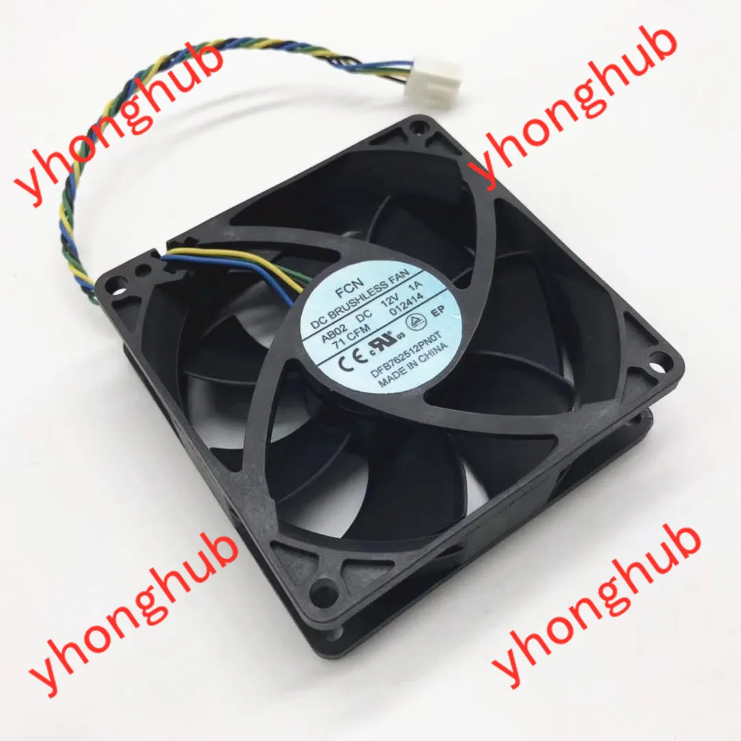 

Forcecon DFB762512PN0T DC 12V 1.A 80x80x25mm 4-Wire Server Cooling Fan