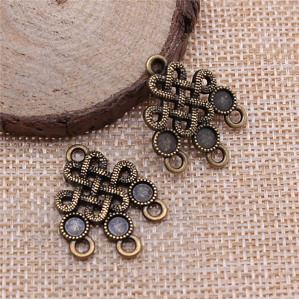 

free shipping 25pcs 26x21mm antique bronze Earring connector charms diy retro jewelry fit Earring keychain hair card pendant