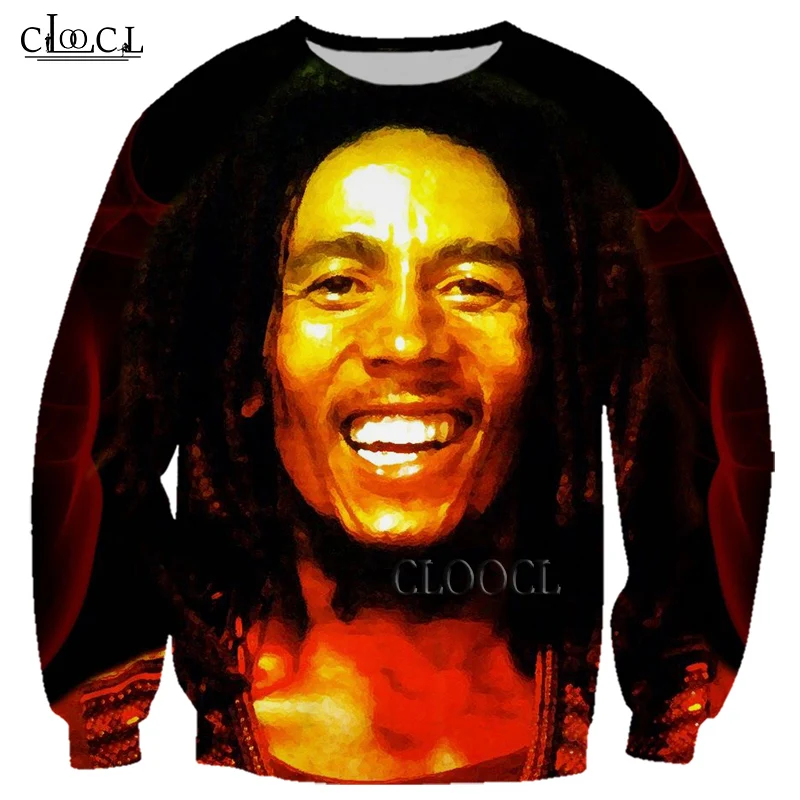 HX Newest Fashion Men Women Singer Reggae Creator Bob Marley 3D Printed Sweatshirt Harajuku Streetwear Tracksuit Drop Shipping