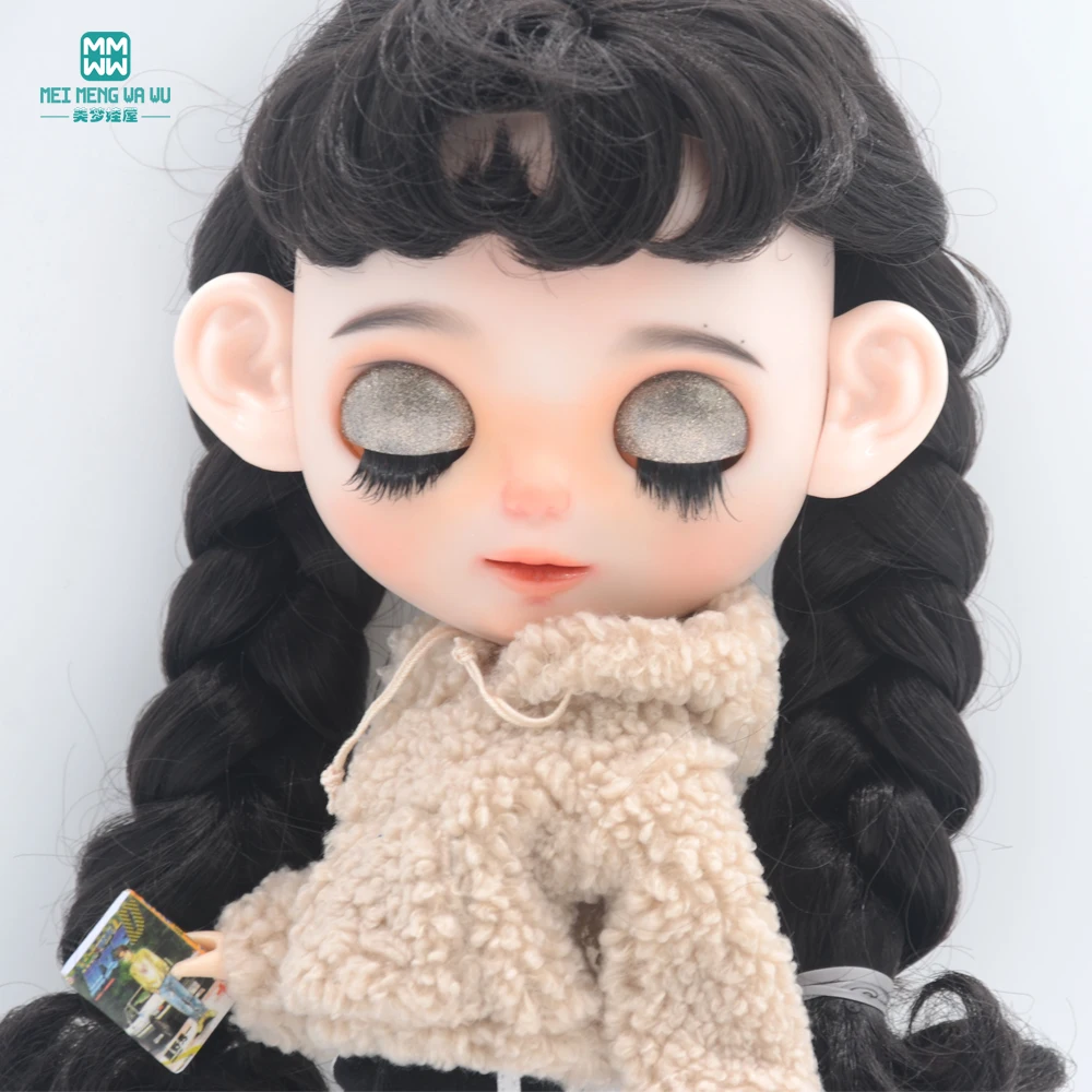 Clothes for doll fits Blyth Azone OB22 OB24 Doll Fashion hooded wool sweater toys gift