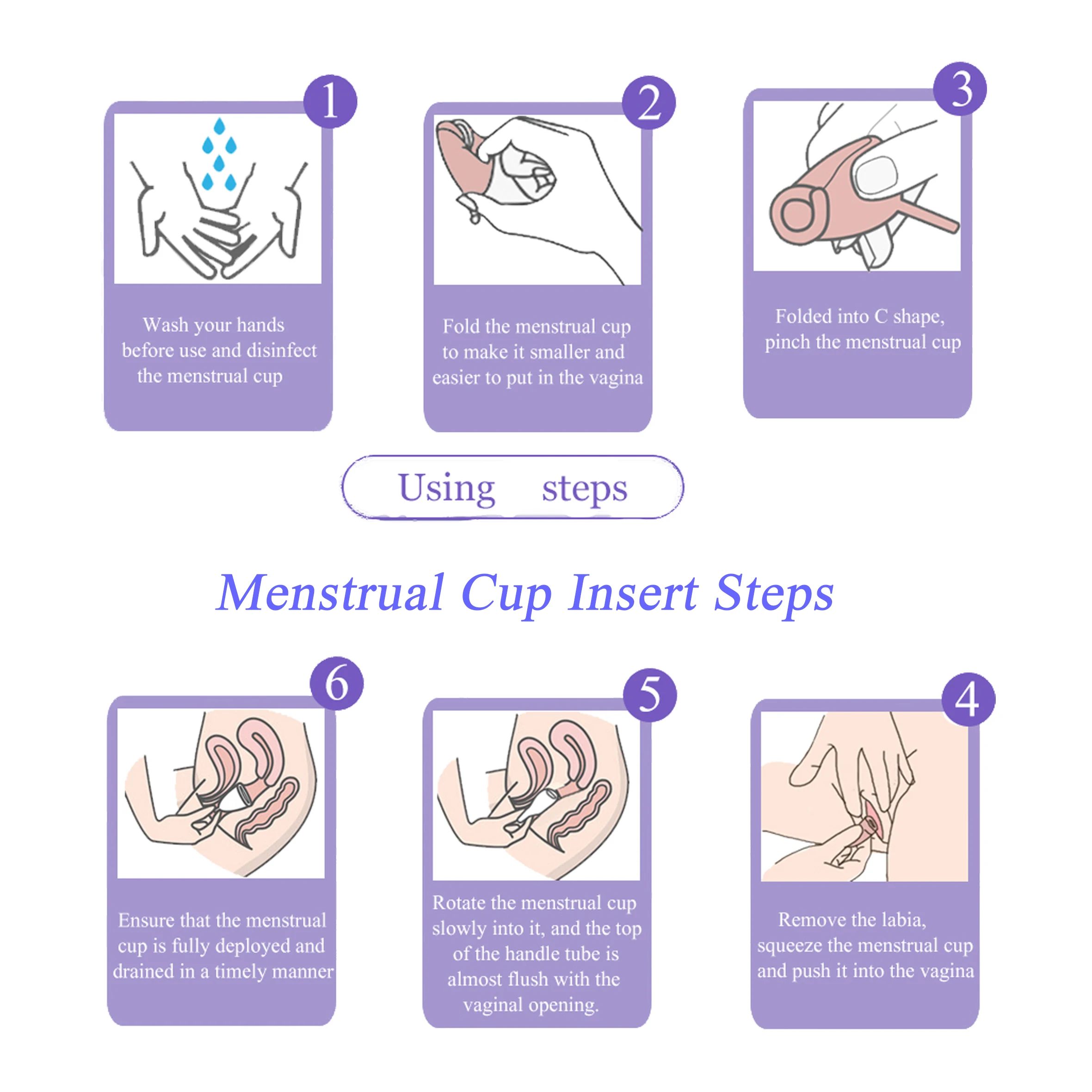 30 Pcs/Lot  Silicone Menstrual Cup Feminine Hygiene Environmental Protection Reusable Copa Menstrual & Menstrual Bowl Wholesale