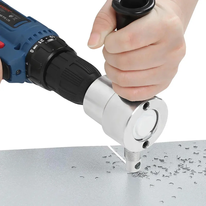 Double Headed Sheet Metal Punching Scissors Rack Electric Drill Accessories Metal Half-tooth Cutting Machine Iron Cutting Tool