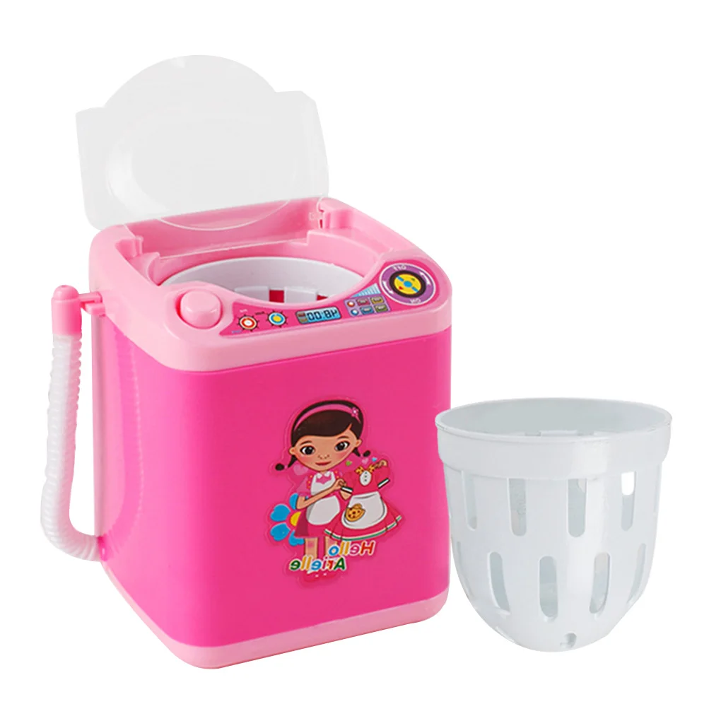 Mini Multifunction Kids Washing Machine Toy Beauty Sponge Brushes Washer Pretend Play Toys