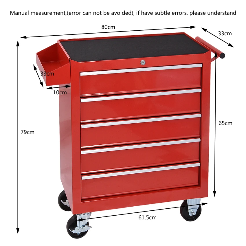 DA-25 5 Drawer Storage Tool Box Trolley Workshop Hardware Mobile Multi-Functional Auto Car Repair Maintenance Toolkit Cabinet