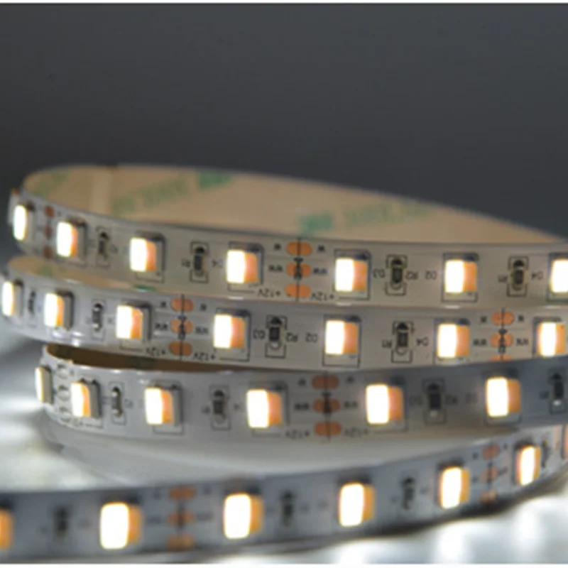 Free Shipping Dual Color 2 in 1 CCT LED Strip Light Warm White+ Cold White Color Temperature Adjustable LED Diode Tape Lights