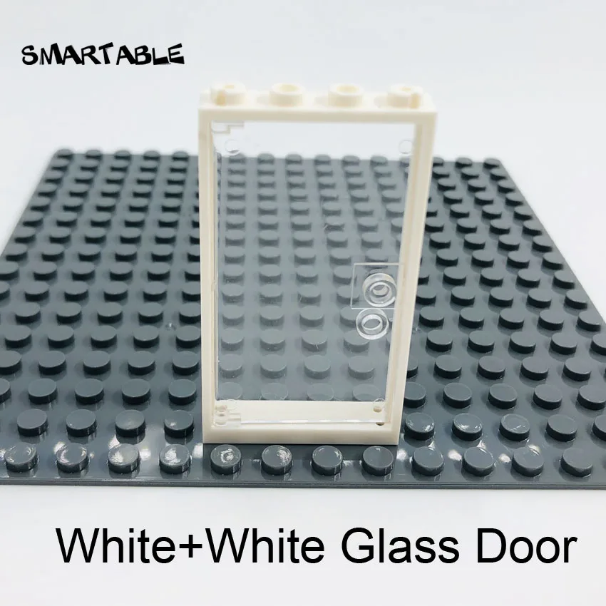 

Smartable Window Door 1x4x6 Building Blocks MOC Parts with Glass Toys For Kids House Compatible All Brands 60616+60596 20pcs/lot