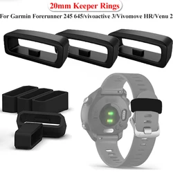 20mm Gummi Armband Band Keeper Schleife Sicherheit Halter Retainer Ringe Für Garmin Vivoactive 3 Vivomove HR Forerunner 245 645