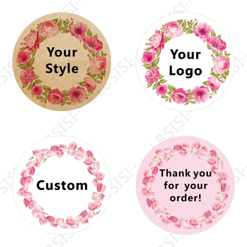 LBSISI Life 1000pcs Custom Stickers Print Logo Personalized Waterproof Paper Stickers Labels Wedding Christmas Decoration